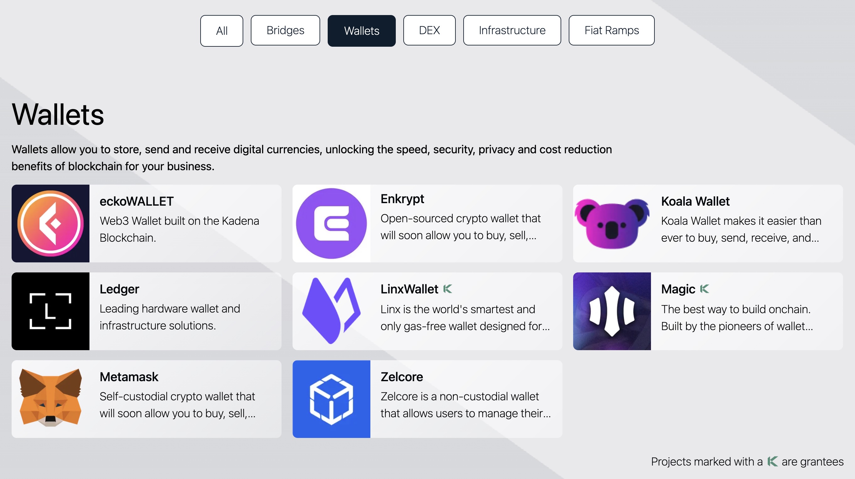 Kadena ecosystem wallets